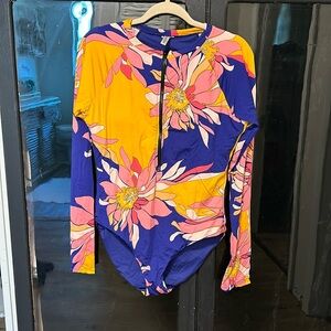 Trina Turk, long sleeve swimsuit